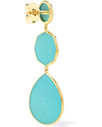 Ippolita Polished Rock Candy Crazy 8s 18 Karat Gold Turquoise Earrings
