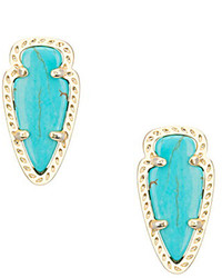 Kendra Scott Skylette Turquoise Glass Stud Earrings