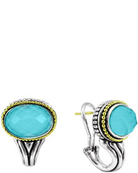 Lagos Venus Crystal Turquoise Doublet Earrings