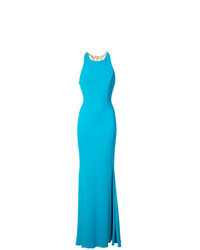 Aquamarine Embellished Evening Dress