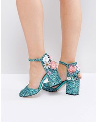 Aquamarine Embellished Shoes