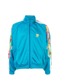 Aquamarine Embroidered Bomber Jacket