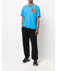 Moschino Logo Patch Short Sleeve Polo Shirt