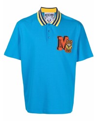 Moschino Logo Patch Short Sleeve Polo Shirt