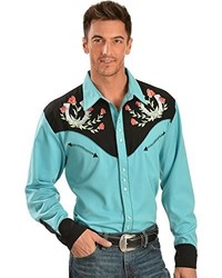 Scully Rose And Horseshoe Embroidered Retro Western Shirt Big Tall P 660x Tur