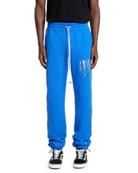 Amiri Paint Drip Sweatpants In Bluewhite At Nordstrom