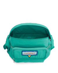 Gucci Blue 80s Logo Patch Belt Bag