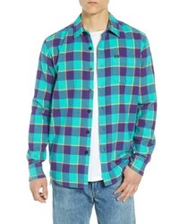 Aquamarine Flannel Long Sleeve Shirt