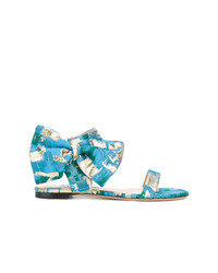 Gianluca Capannolo Patterned Bow Sandals