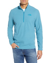 Aquamarine Fleece Zip Neck Sweater