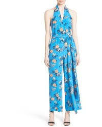 Diane von Furstenberg Halter Floral Suit Jumpsuit