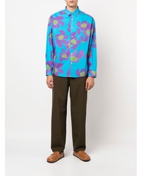 Jacquemus Long Sleeve Floral Print Shirt