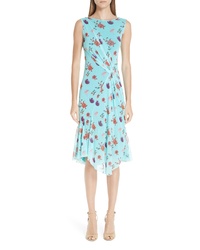 Fuzzi Floral Tulle Gathered Dress