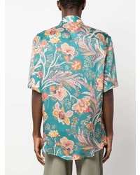 Etro Floral Paisley Print Silk Shirt
