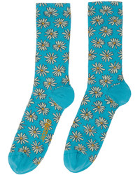 Jacquemus Blue Les Chaussettes Fleurs Socks
