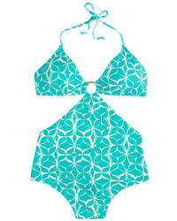 Aquamarine Floral Swimsuit