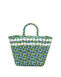 Aquamarine Floral Tote Bag