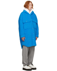 Doublet Blue Sherpa Fleece Badge Coat