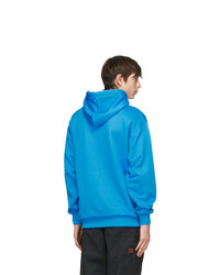 Acne Studios Blue Oversized Patch Hoodie