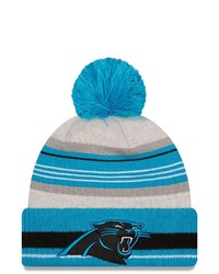 New Era Grayblue Carolina Panthers Cuffed Knit Hat With Pom At Nordstrom