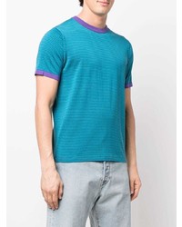 Aspesi Contrast Trim Striped T Shirt