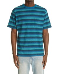 Beams Plus Stripe Cotton T Shirt