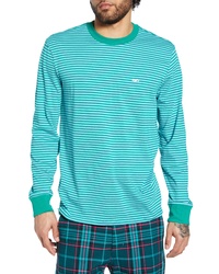 Aquamarine Horizontal Striped Long Sleeve T-Shirt
