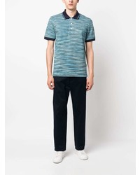 Missoni Striped Fine Knit Polo Shirt