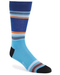 Aquamarine Horizontal Striped Socks