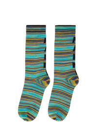 Marni Blue Striped Socks