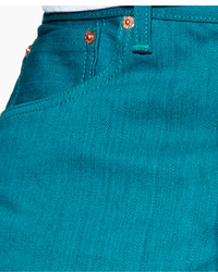 Levi's 501 Original Shrink To Fit Deep Aqua Jeans
