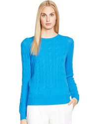 Aquamarine Knit Cable Sweater