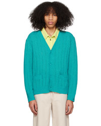 System Blue Buttoned Cardigan