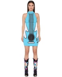 Jeremy Scott Guitar Jacquard Rayon Knit Dress