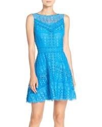 Aquamarine Lace Fit and Flare Dress