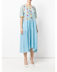 Antonio Marras Floral Embroidered Flared Dress