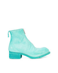 Aquamarine Leather Ankle Boots