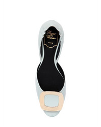 Roger Vivier 10mm Chips Patent Leather Dorsay Flats
