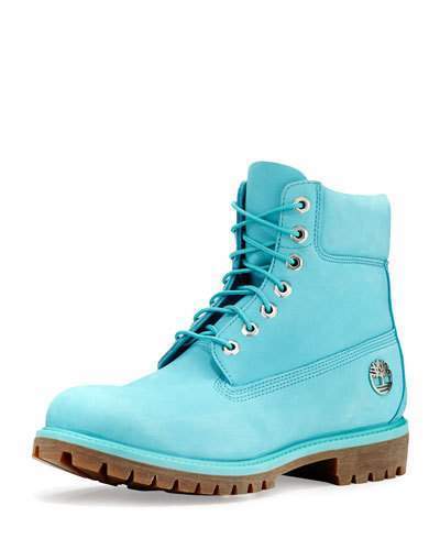 Blue timberland shop hiking boots