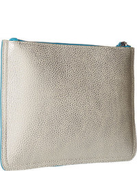 Mighty Purse Vegan Leather Charging Two Tone Clutch