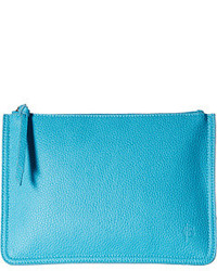Mighty Purse Vegan Leather Charging Two Tone Clutch