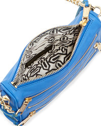 Rebecca Minkoff Five Zip Mini Crossbody Bag Bright Blue