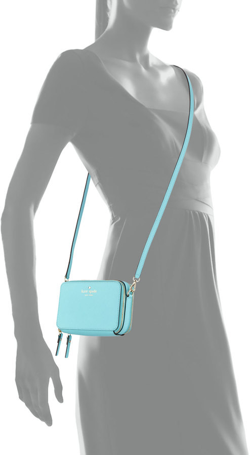 kate spade new york cedar street carine crossbody bag, atoll blue