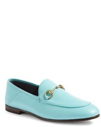 Aquamarine Leather Flats