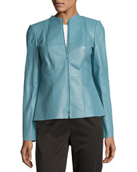 Aquamarine Leather Jacket