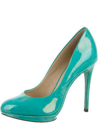 Brian Atwood B Patent Leather Round Toe Pumps
