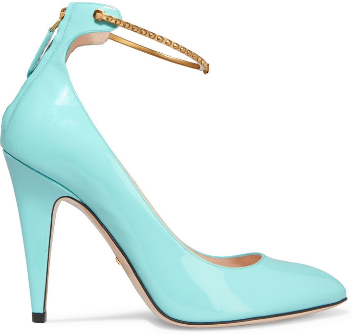 turquoise gucci shoes