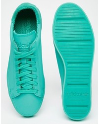 adidas Originals Court Vantage Adicolor Sneakers In Green S80256