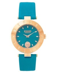 Aquamarine Leather Watch