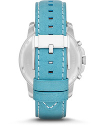Fossil Grant Chronograph Leather Watch Blue